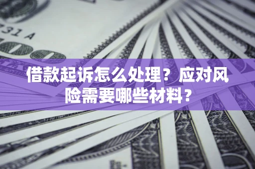 北京借款起诉怎么处理？应对风险需要哪些材料？