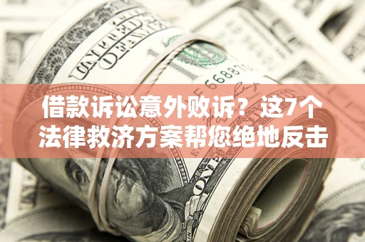 北京借款诉讼意外败诉？这7个法律救济方案帮您绝地反击！