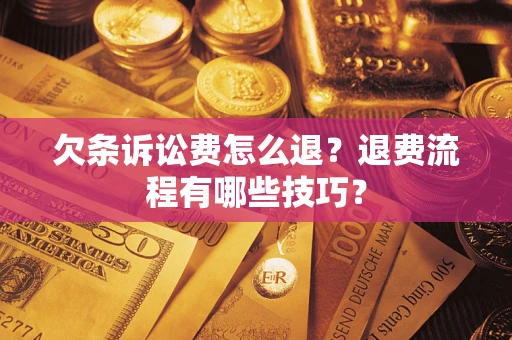 北京欠条诉讼费怎么退？退费流程有哪些技巧？