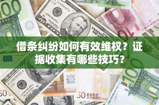 北京借条纠纷如何有效维权？证据收集有哪些技巧？