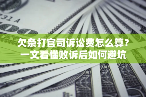 北京欠条打官司诉讼费怎么算？一文看懂败诉后如何避坑