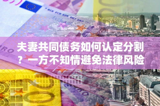 北京夫妻共同债务如何认定分割？一方不知情避免法律风险必看！